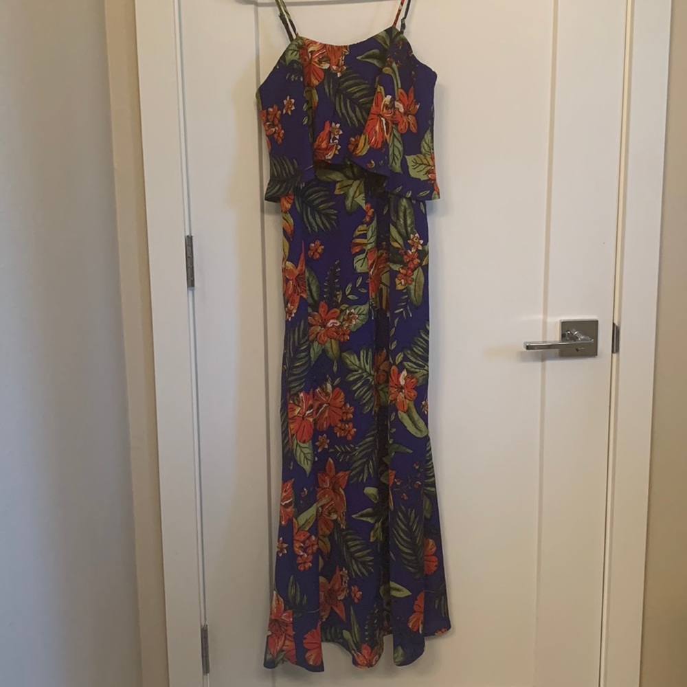 Bright Floral Midi Dress